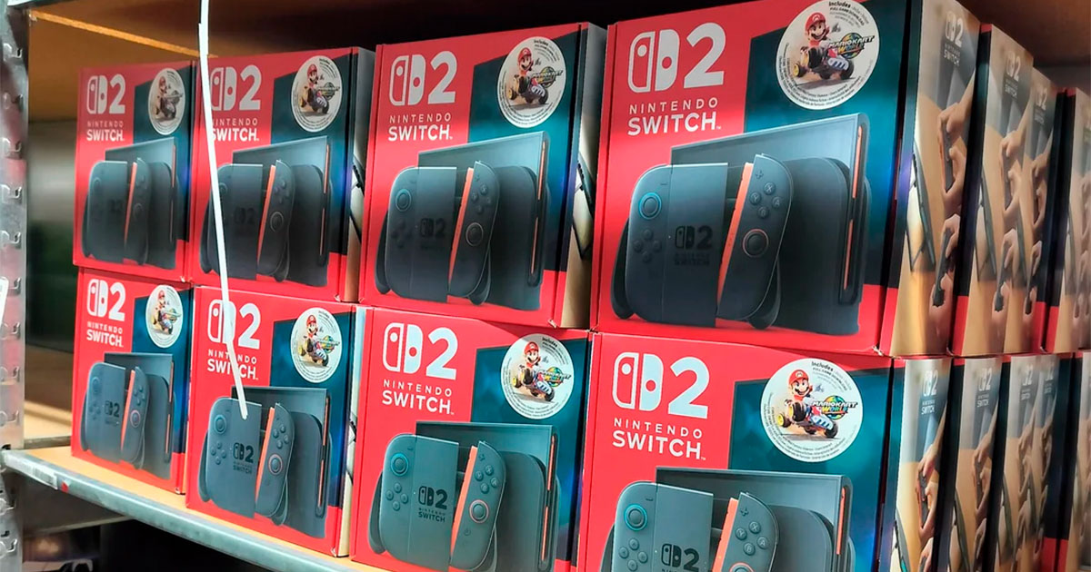 Unidades de Nintendo Switch 2 almacenadas en Target antes de su lanzamiento