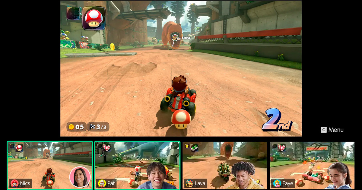 cámara de Nintendo con Mostrar la cara