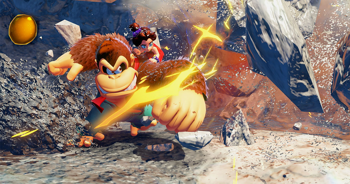 Donkey Kong y Pauline en su nueva aventura Donkey Kong Bananza para Nintendo Switch 2