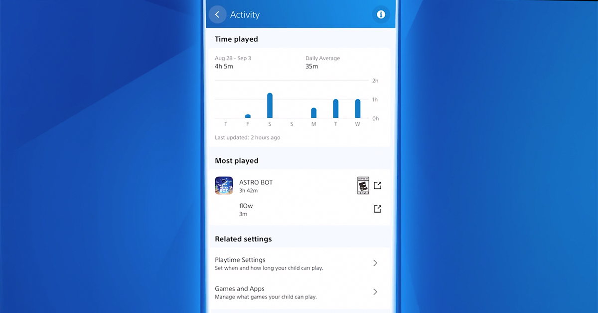 app de PlayStation Family 