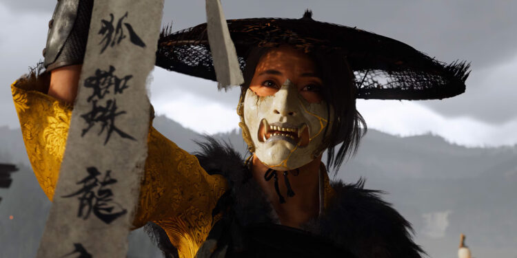 atsu con las armas de ghost of yotei