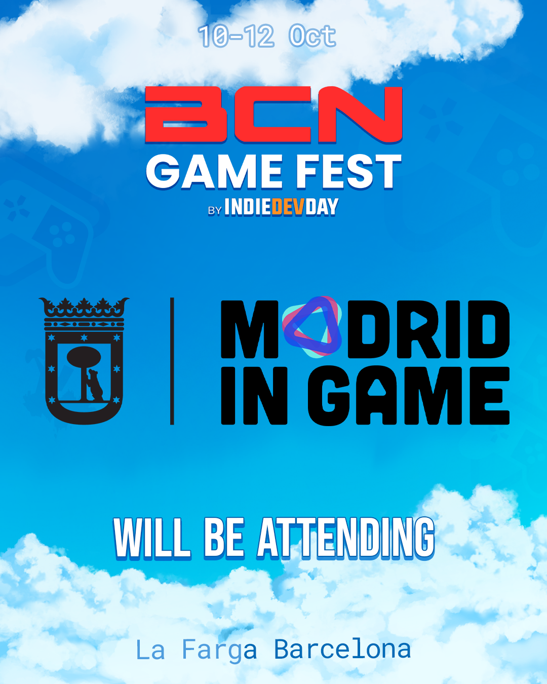 cartel de Madrid in Game en Barcelona