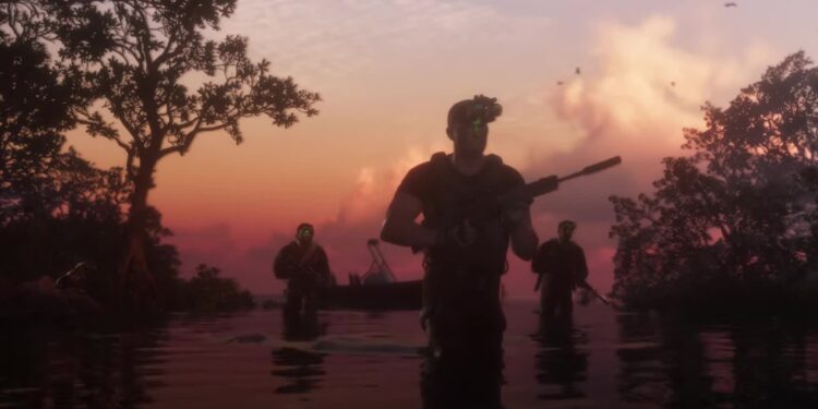 Humedales de Grassrivers al atardecer en el mapa de Leonida de GTA VI