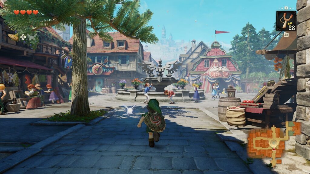 Link recorre la Ciudadela de Hyrule en el remake de Ocarina of Time para Switch 2