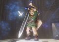 Link adulto alza la Espada Maestra en Ocarina of Time para Nintendo Switch 2