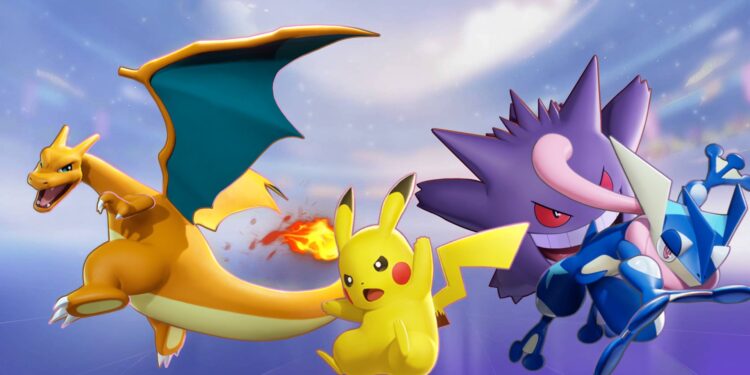 Charizard, Pikachu, Gengar y Greninja, personajes de Pokémon UNITE