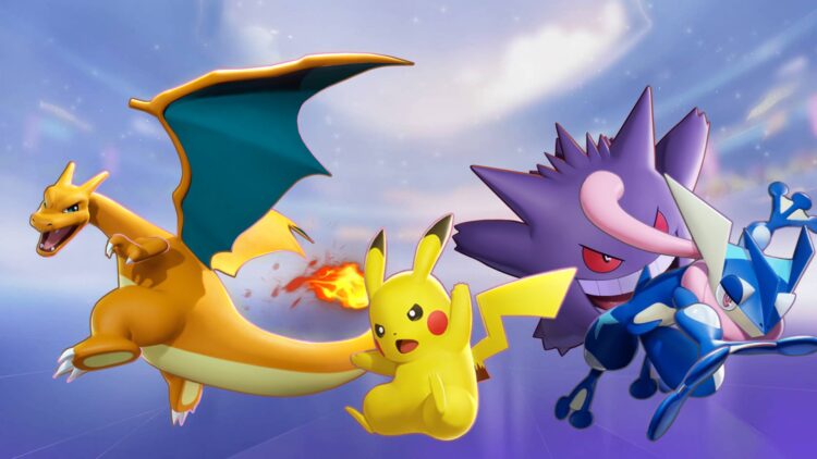 Charizard, Pikachu, Gengar y Greninja, personajes de Pokémon UNITE