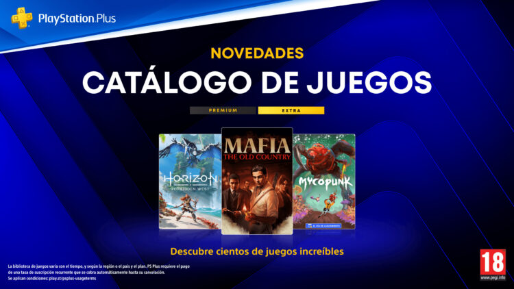 Juegos del catálogo de PlayStation Plus de octubre de 2026: Horizon Forbidden West, Mafia: The Old Country y Mycopunk